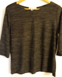 Never worn black and gray mid sleeve top